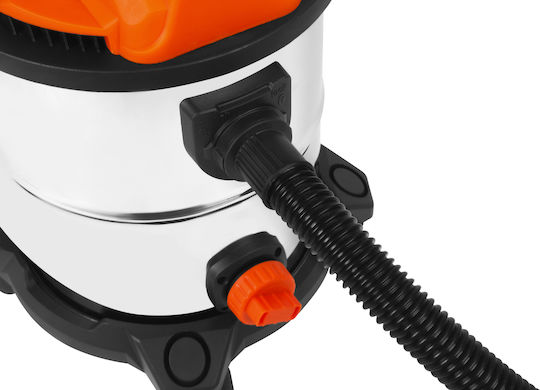 Kraft & Dele Aspirator Umed-Uscat 1600W cu Recipient Inoxidabil 20lt Gri
