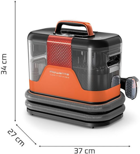 Rowenta Clean It Hot & Cold Aspirator Umed-Uscat 1150W cu Recipient din Plastic 2.3lt Portocaliu