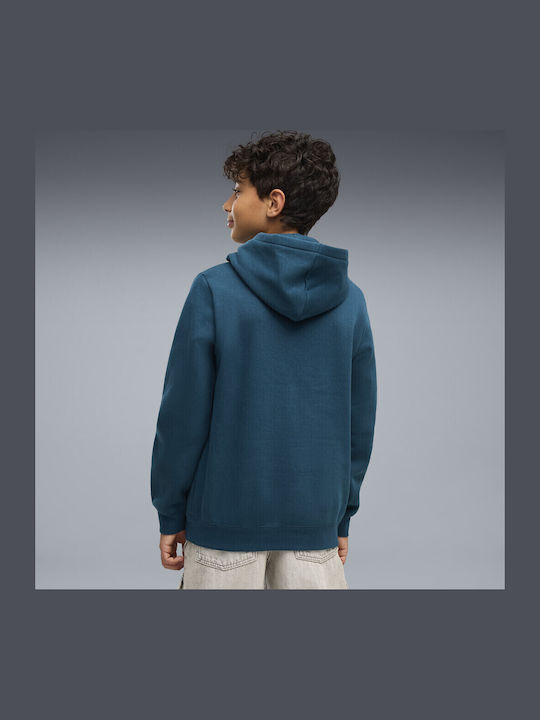 Детски Суичър с Качулка и Джобове Петролен Hoodie Fl