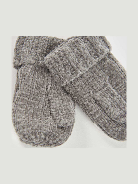 Kinderhandschuhe Fäustlinge Gestrickt Grau