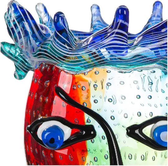 Gilde Gilde Dekorative Vase Glas Mehrfarbig 19x19xH29cm