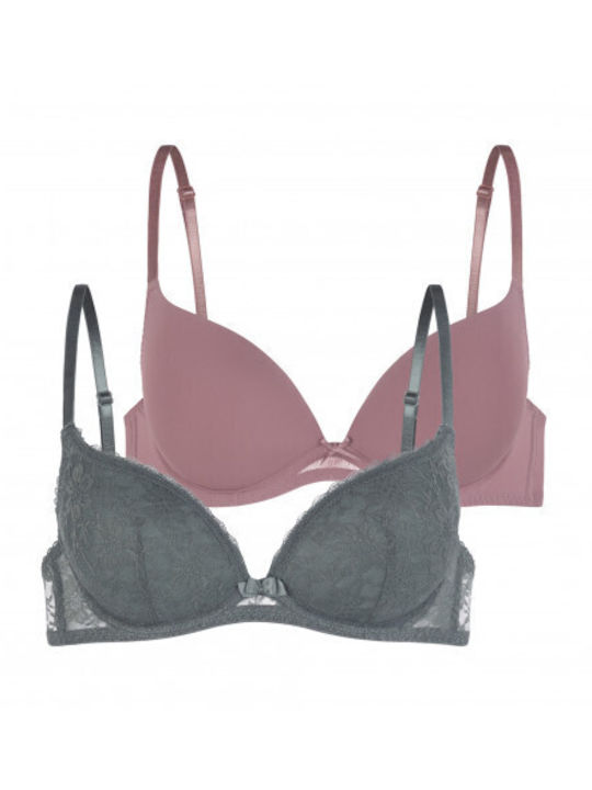 Sonia Grünes/Lila Büstenhalter für Eintauchen 2Pack
