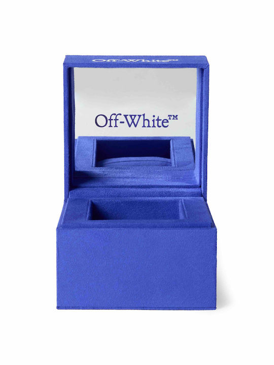 Off White Herrenuhr Batterie mit Gold Metall-Armband
