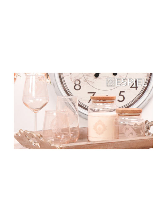 Espiel Helen General Use Vase with Lid Glass Orange 890ml 1pc