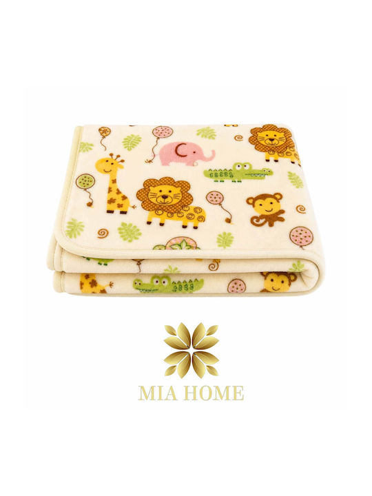 Mia Home Одеяло За Детско Легло От Велур Жълто 110x140см