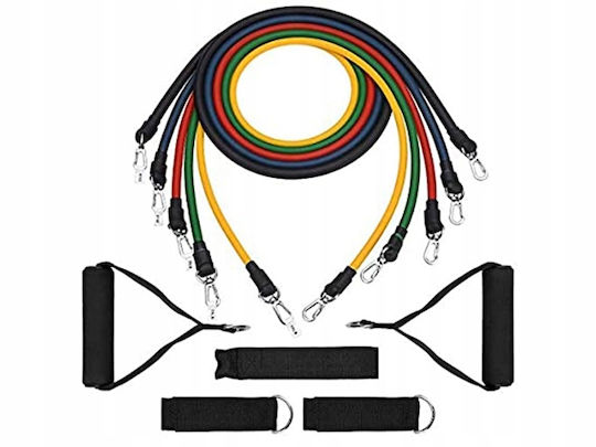 Verk Group Gymtube Resistance Bands with Handles Set of 5 Yellow