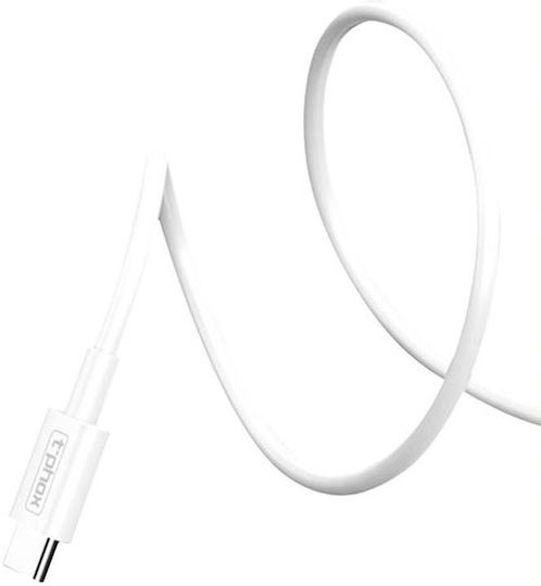 T-Phox Glary Lite Series USB 2.0 Cable USB-C male - USB-C Λευκό 1m