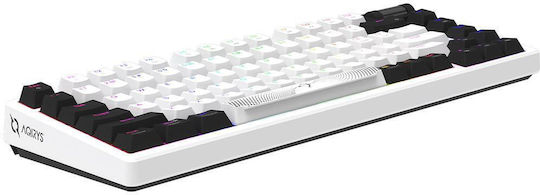 Aqirys Adara Mini LE Gaming Μηχανικό Πληκτρολόγιο 75% με Haimu Pink διακόπτες και RGB φωτισμό (Αγγλικό US) Λευκό