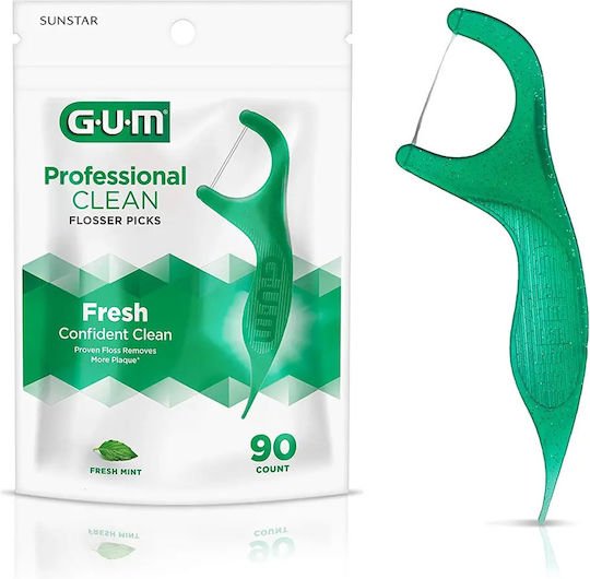 GUM Gewachstes Zahnseide mit Griff 90 Stück