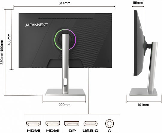 Japannext IPS HDR Monitor 27" 5120x2880 With Response Time 8ms GTG Silver