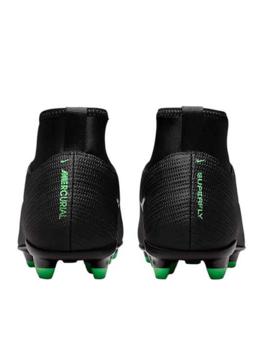 Mercurial Superfly 11 Club FG/MG Kids Soccer Cleats with Molded Studs Black