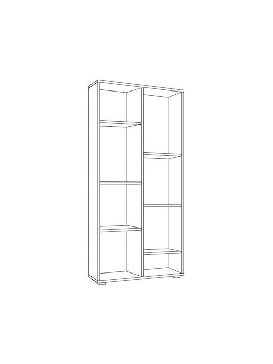 Modulus 4 Kinder Bücherregal Boden Kunststoff Weiß 70x33x142cm