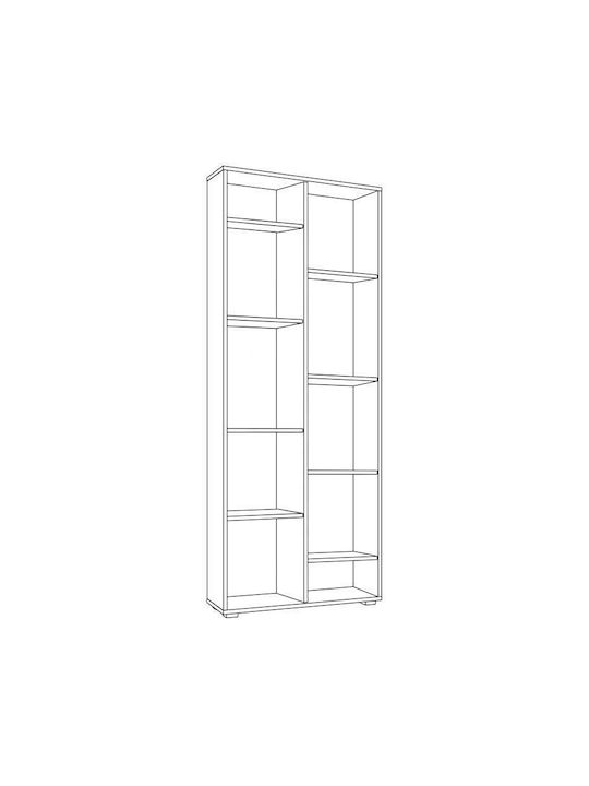 Modulus 5 Kinder Bücherregal Boden Kunststoff Grau 70x33x177cm