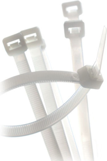 Onnline Plastic Cable Ties in White Colour 100pcs