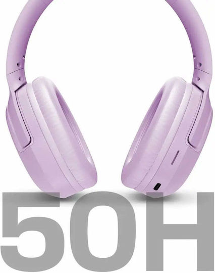 Wireless / Wired Over Ear Headphones with 2 hours of Operation Purple