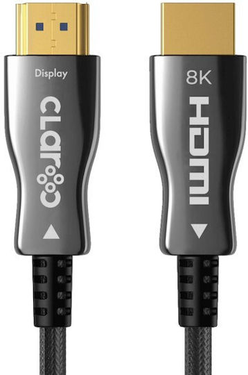Claroc HDMI 2.1 Кабел HDMI мъжки - HDMI мъжки 3м Черен