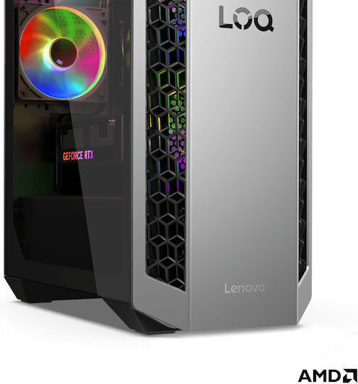 Lenovo Loq Tower 26ADR10 Гейминг Настолен Компютър (Ryzen 7-8745HX/32GB DDR5/1TB SSD/GeForce RTX 5060 Ti/W11 Home)
