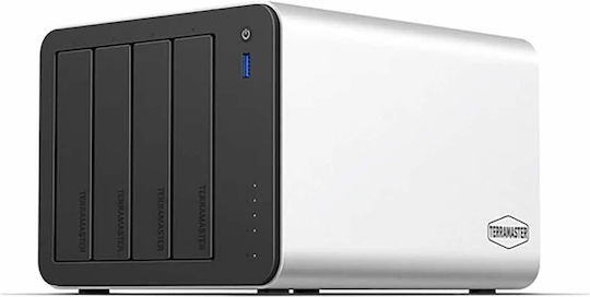 TerraMaster F4-425 PLUS NAS Кула с 4 Докинг Станции за HDD/M.2/SSD и 2 Ethernet Порта