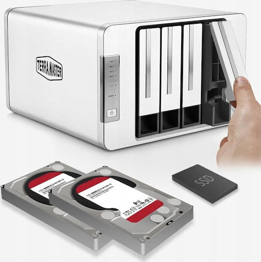 TerraMaster F6-424 NAS Tower με 6 θέσεις για HDD/M.2/SSD και 2 θύρες Ethernet