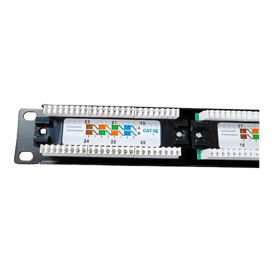 Masterlan Pp52-24-ms Patch Panel 19" 24xrj45 Cat5e 1u Utp