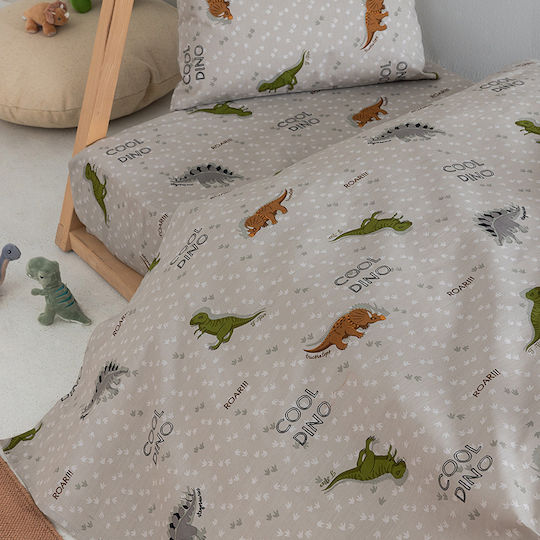 Palamaiki Fitted Set My Kingdom Gray 130x170cm Baby Sheets