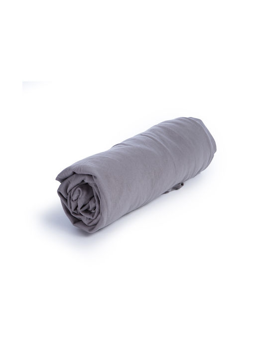 Nef-Nef Homeware Jersey Baby Sheet Crib Flannel Fitted Gray 70x140cm