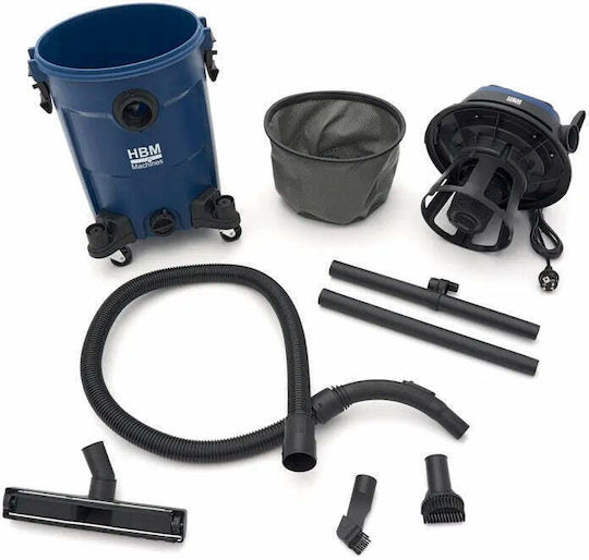 HBM Machines Aspirator Umed-Uscat 1200W cu Recipient din Plastic 25lt