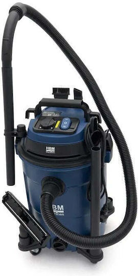 HBM Machines Aspirator Umed-Uscat 1200W cu Recipient din Plastic 25lt