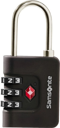 Samsonite 3dial Stahl Vorhängeschloss Messing Kombination mit TSA-Zertifizierung 32mm Black 1Stück