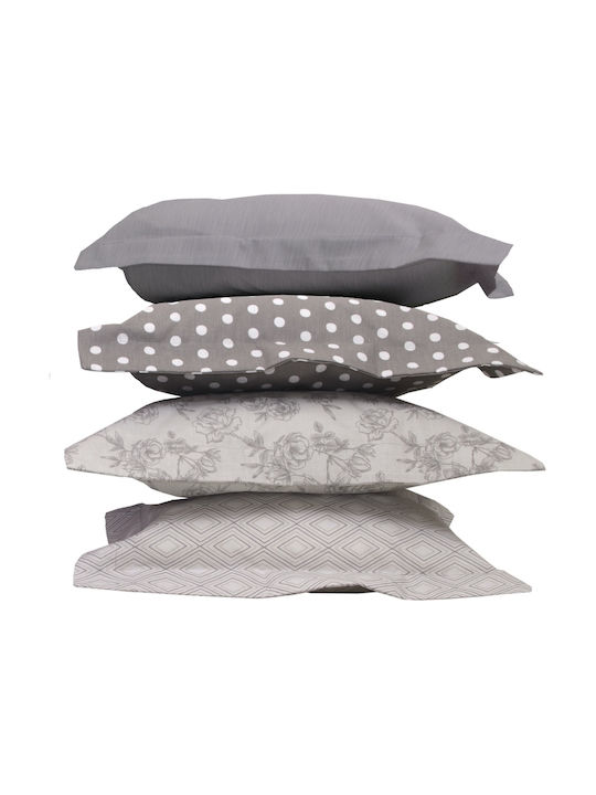 Anna Riska Mix & Match Baby Bettlaken Für Krippe Baumwolle Gray 120x165cm