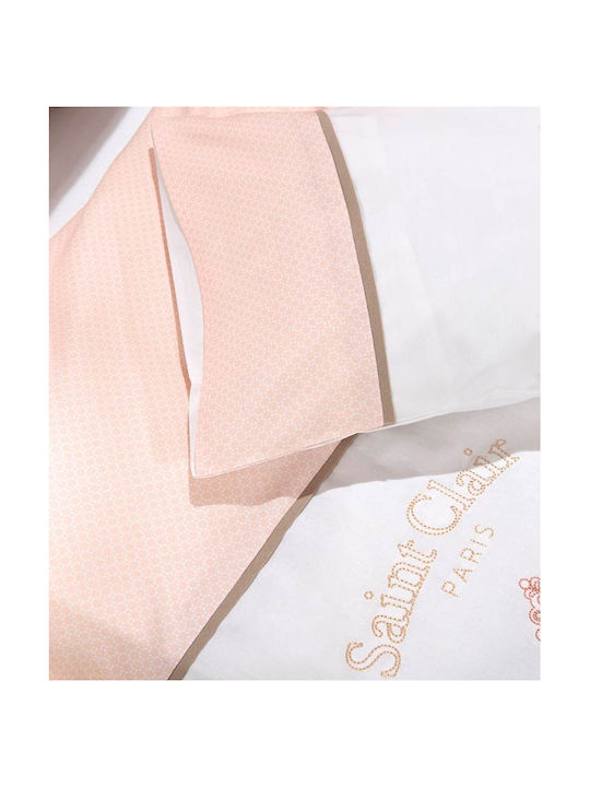 Saint Clair Corona Baby Sheets Set Crib Cotton Pink 110x170cm 3pcs