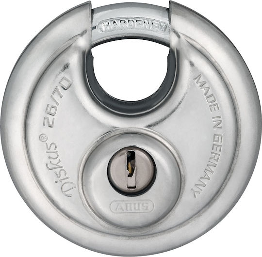 Abus Diskus Ατσάλινο Λουκέτο Δίσκος με Κλειδί 80mm