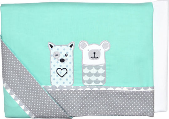 Baby Star Fitted Sheet Sugar Family Green 75x140cm