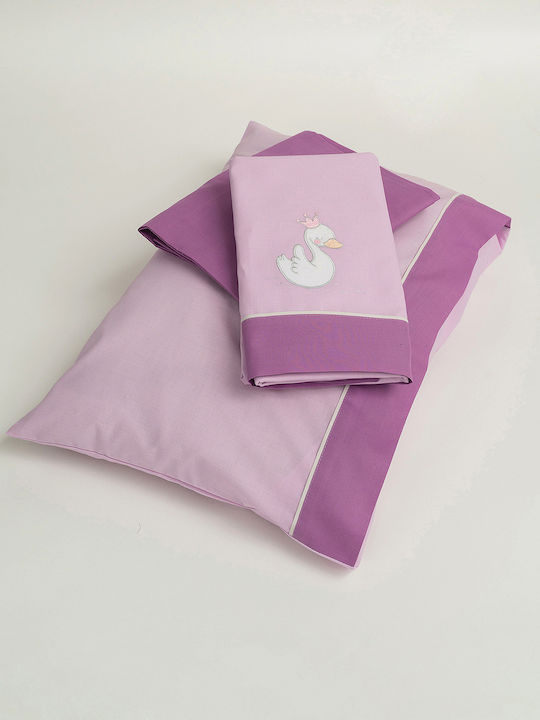 Palamaiki Joia Baby Sheets Set Crib Cotton Fitted Lilac 70x140cm 3pcs