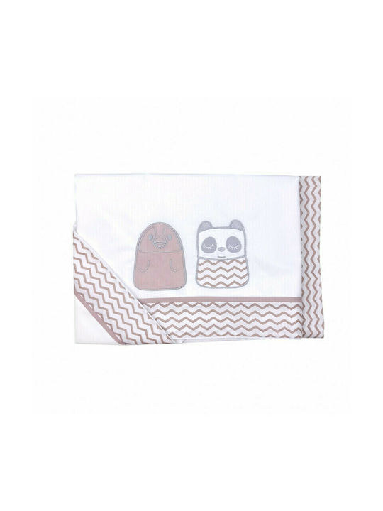 Baby Star Σετ με Λάστιχο Tiny Friends Ροζ 70x140εκ.