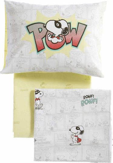 Nef-Nef Homeware Set Snoopy White 120x170cm