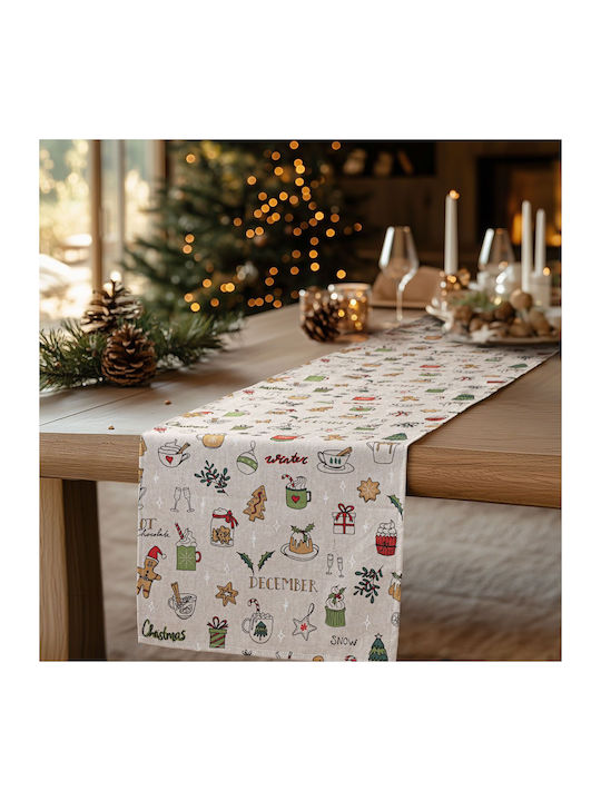 Beauty Home Christmas Tablecloth Runner Green 32x150cm