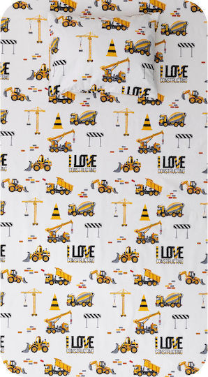 Borea Set Lenjeri De Patut Bebe Construction 120x160cm Borea Set Lenjeri De Patut Bebe Construction 120x160cm