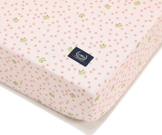 La Millou Pink Fitted Baby Sheets 70x140cm