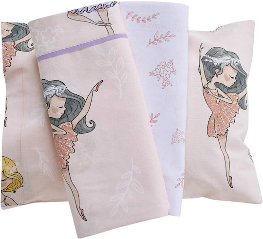 Das Home Set Baby Bettlaken Für Krippe Baumwolle Flieder Rosa 130x170cm 3Stück