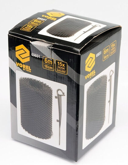 Gutter Protection Mesh Vorel 69851 Width 18cm Length 6m 15 Clips
