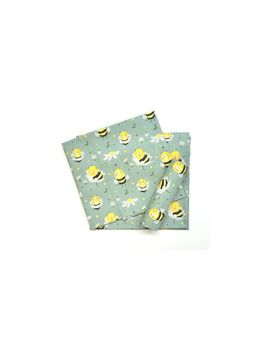 Bunny Bebe Set Cu Cauciuc Turcoaz 70x140cm Bunny Bebe Set Cu Cauciuc Turcoaz 70x140cm