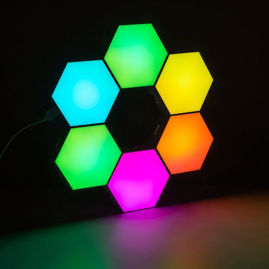 GloboStar Decorative LED RGB Light 6pcs 10.5x10.5x3cm