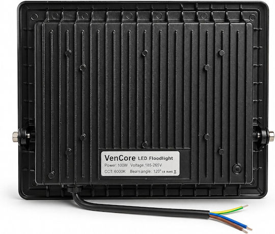 VenCore Proiector LED Etanș 100W Alb Rece 6000K IP66