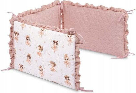 Sensillo Crib Bumpers Classic for the Crib Rails Pink
