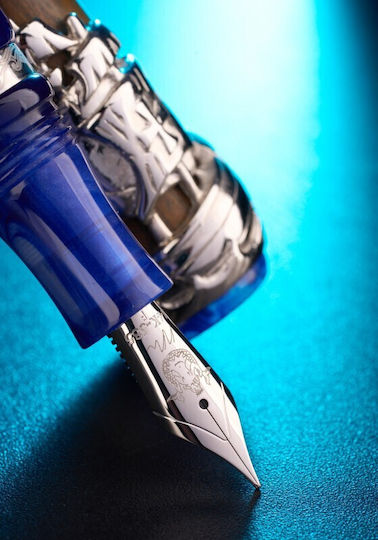 Delta Fountain Pen Fine Silver Wooden
