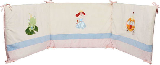 Das Home Baby Dream Embroidery Crib Bumpers Classic Inside Pink 45x195cm