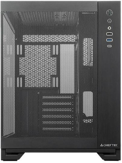 Chieftec Visio Air Cube Κουτί Υπολογιστή με Πλαϊνό Παράθυρο Μαύρο