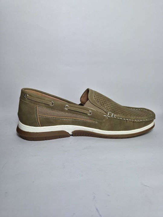 Men's Moccasins in Green Colour