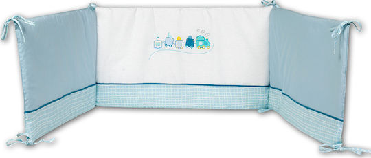 Nima Choo Choo Train Crib Bumpers Classic Inside Light Blue 40x200cm 18033 Nima Choo Choo Train Crib Bumpers Classic Inside Light Blue 40x200cm 18033